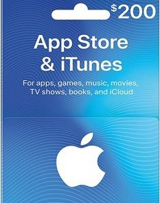 iTunes 200 USD Apple Store Credit
