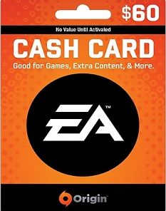 EA Origin Cash Card - 60 DOLLAR