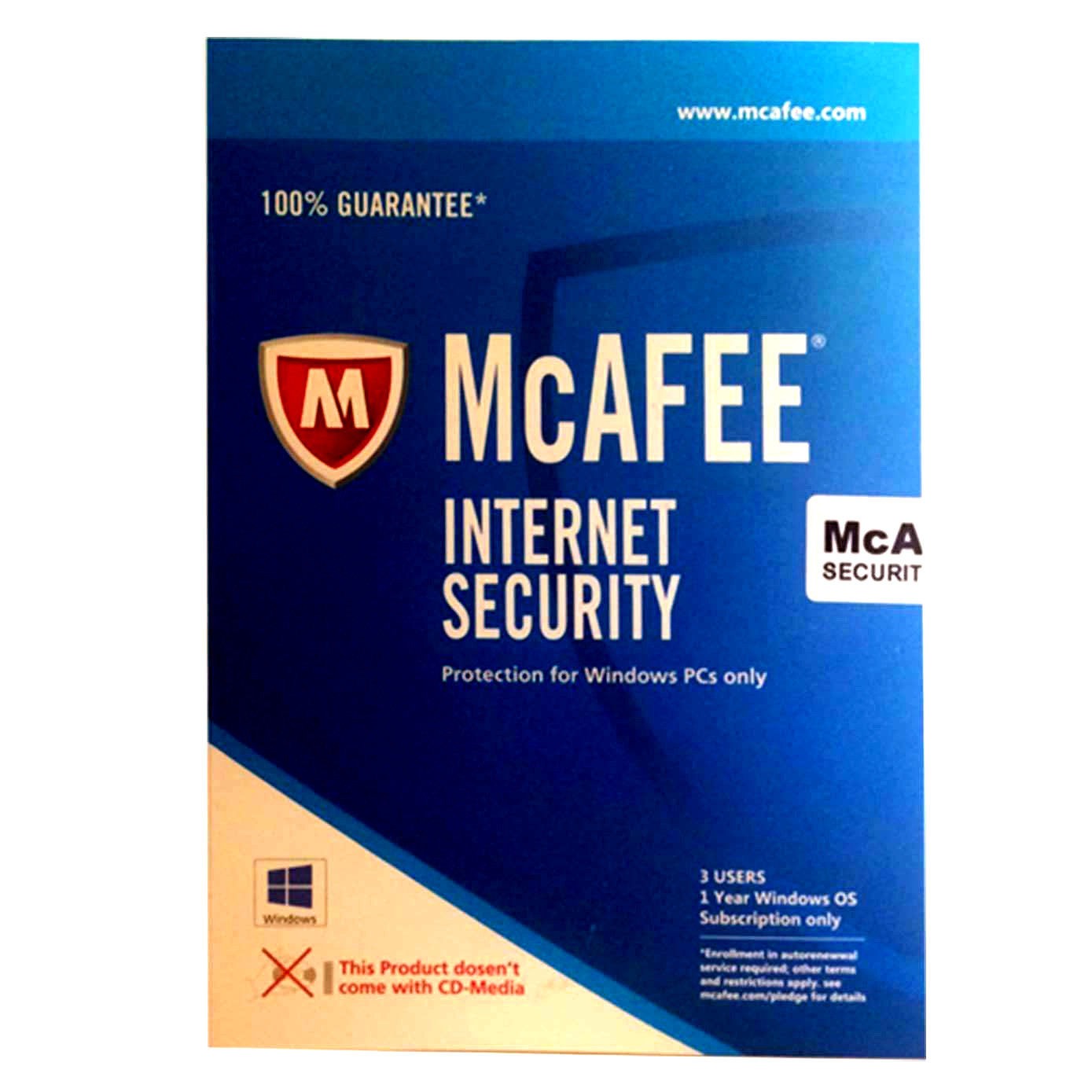 McAfee Internet Security 2018 3 dispositivo/ANTIVIRUS 1 ANNO 