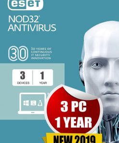 ESET NOD32 Antivirus 2019 3pc/1yr 365 Days Subscription