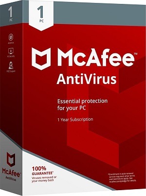 McAfee AntiVirus Plus 2022 1 PC/1 Year Full Version Antivirus