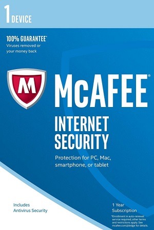 McAfee Internet Security 2022 1pc/device/1 Year Full Version Antivirus